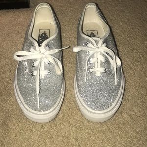 Silver Sparkly Vans